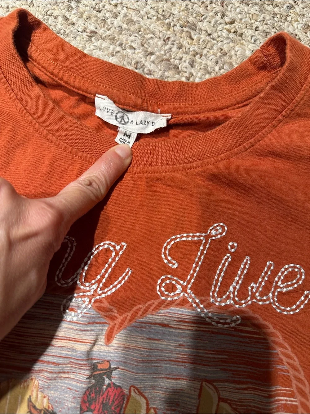Long Live Cowboys Womens Boxy Cropped T-Shirt - Picture 4 of 6
